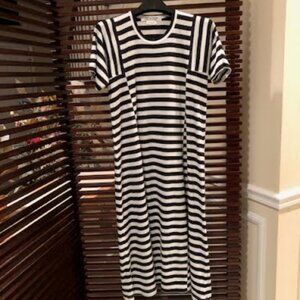 NWOT Comme des Garçons Comme des Garçons Stripe Long Short Sleeve T-Shirt Dress